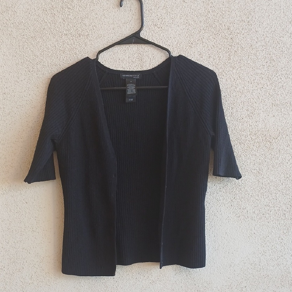 $Make Offer$ Kenneth Cole Black Ribbed Cardigan